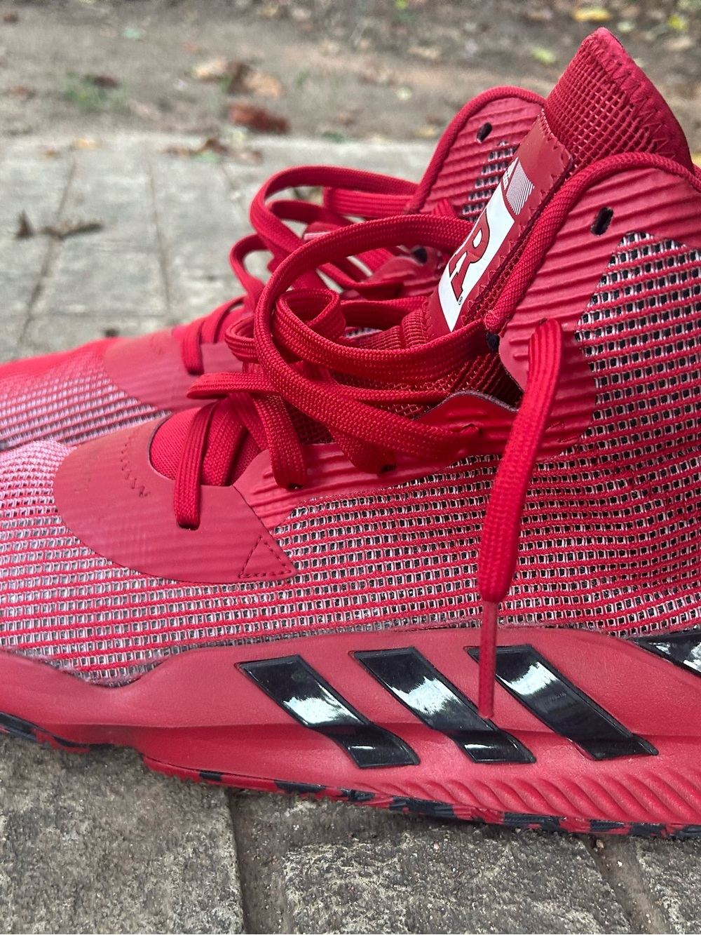 adidas Men's Red Athletic High-Top basketball shoes